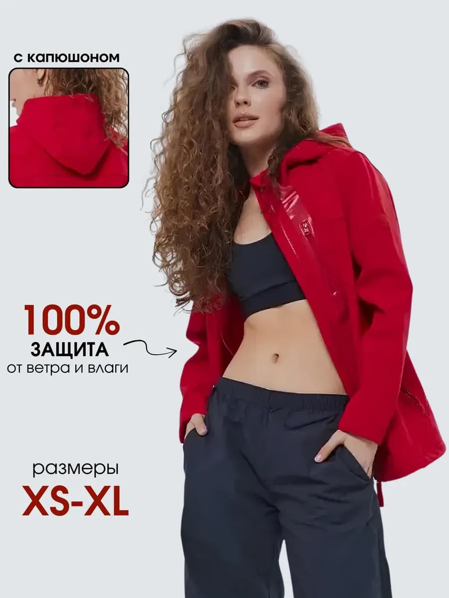 Ветровка олимпийка спортивная с капюшоном