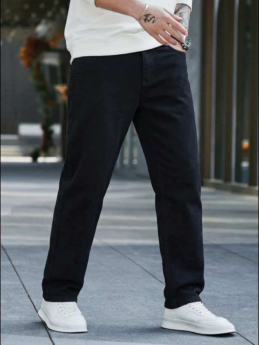 Джинсы широкие прямые классические