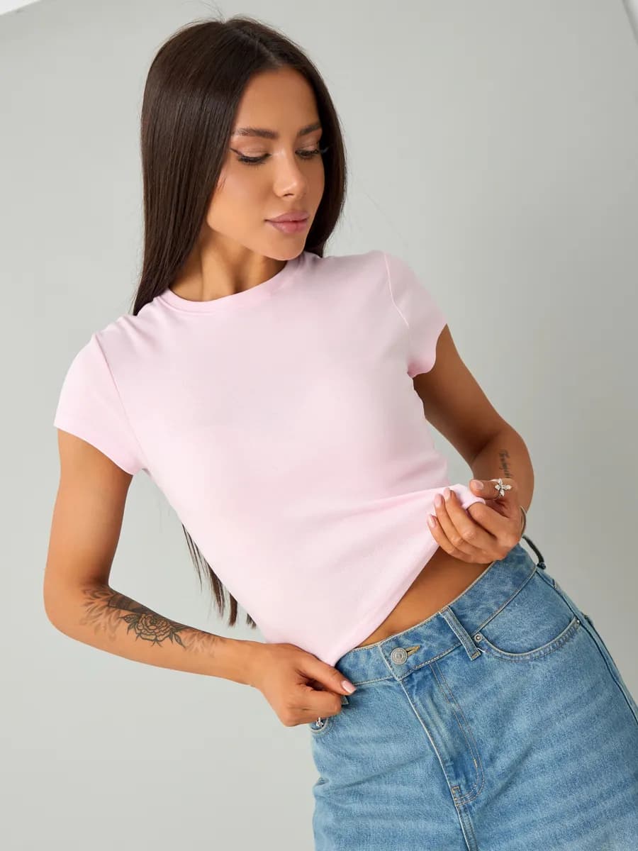 Футболка топ скимс розовая