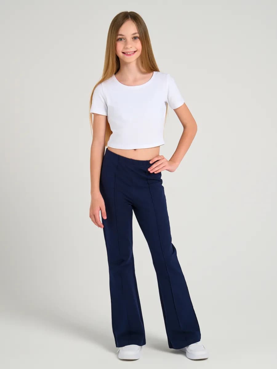 Брюки школьные трикотажные со стрелкой