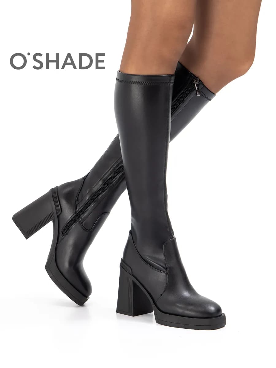 Сапоги чулки женские демисезонные на каблуке - фото 1