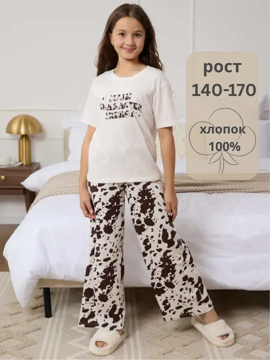 Пижама штаны и футболка для подростка