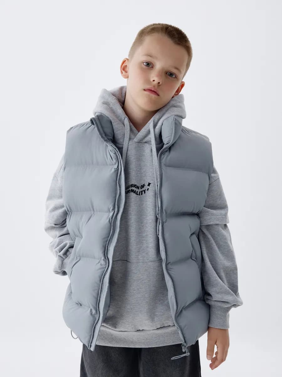 Жилет дутый стеганый демисезонный базовый