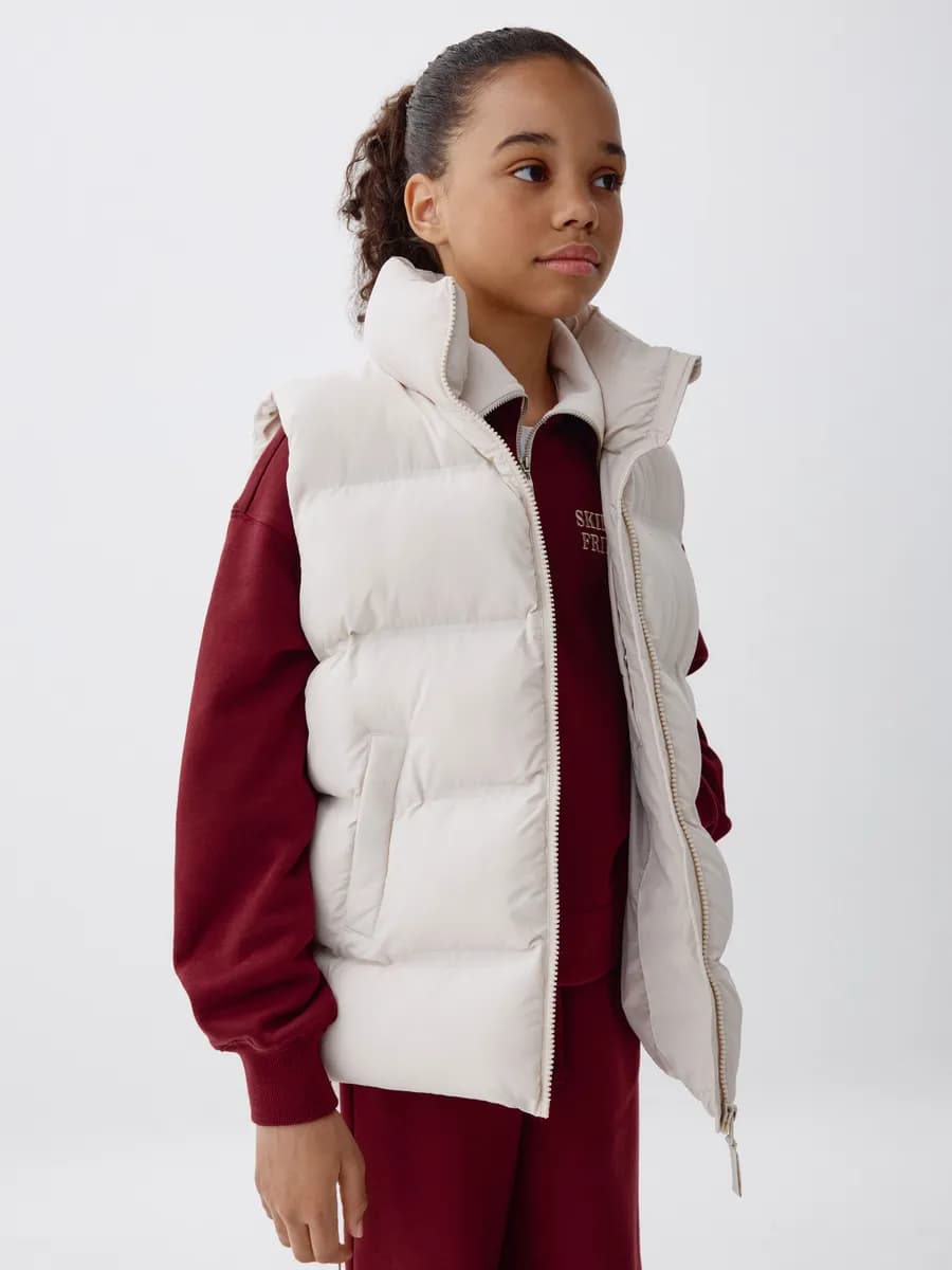 Жилет дутый стеганый демисезонный базовый