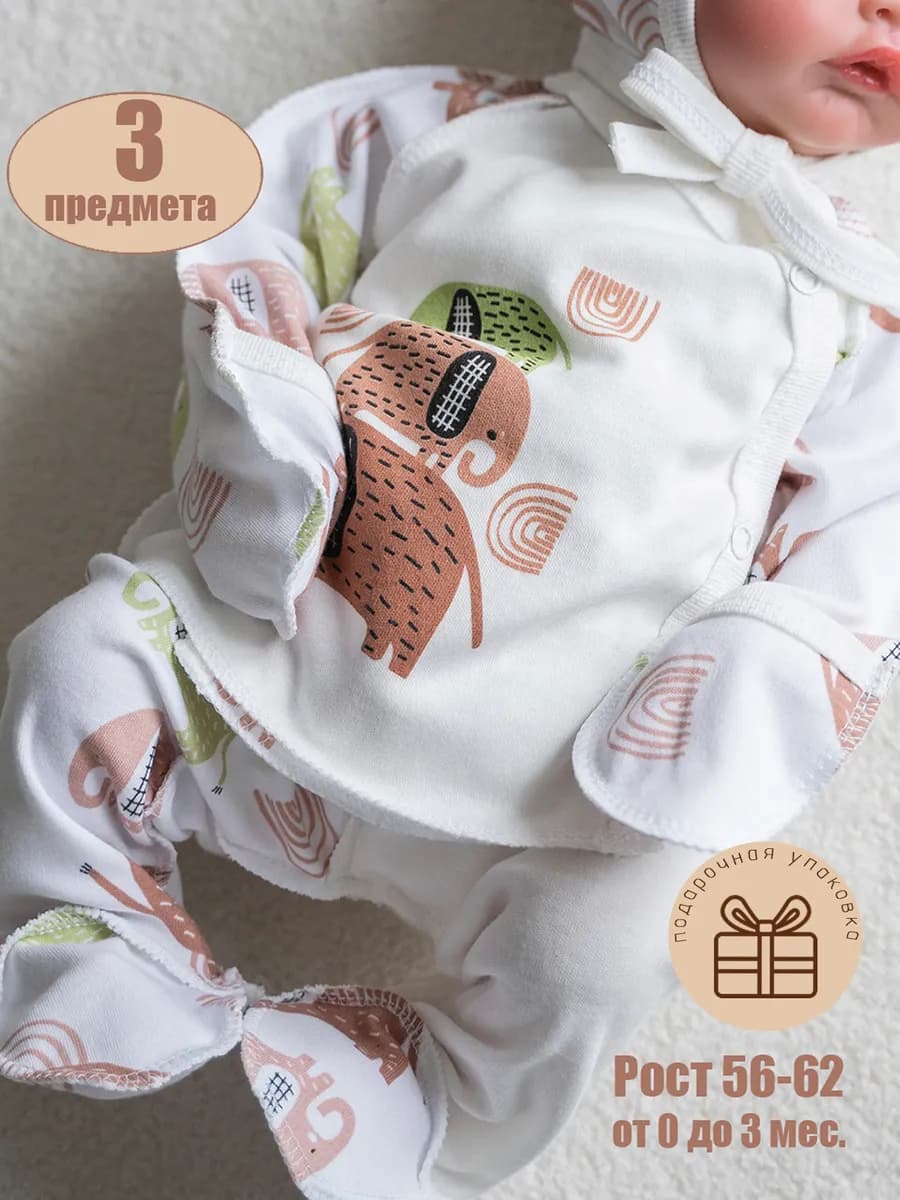 Комплект одежды для новорожденного в роддом - фото 1