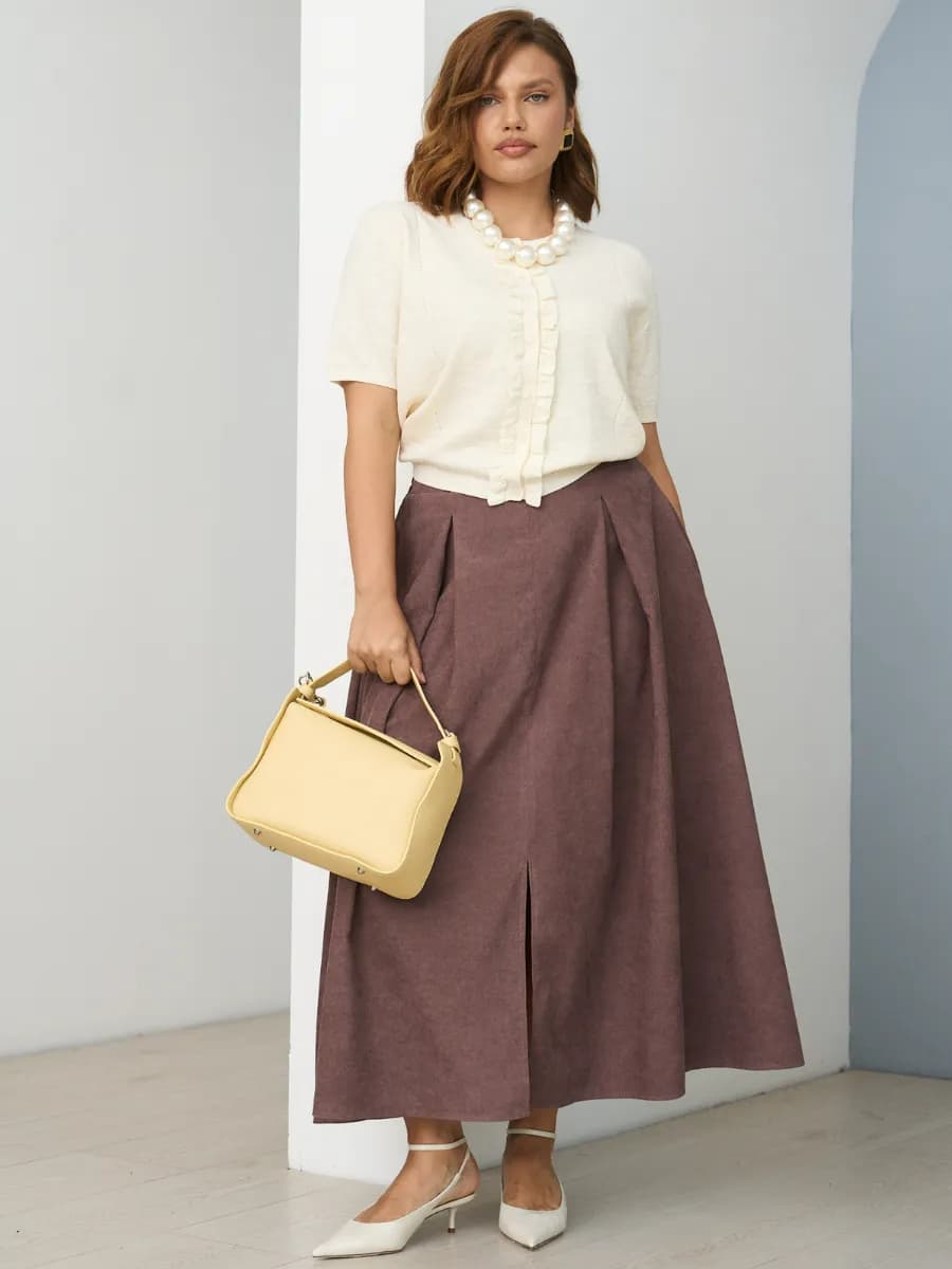 Юбка вельветовая больших размеров