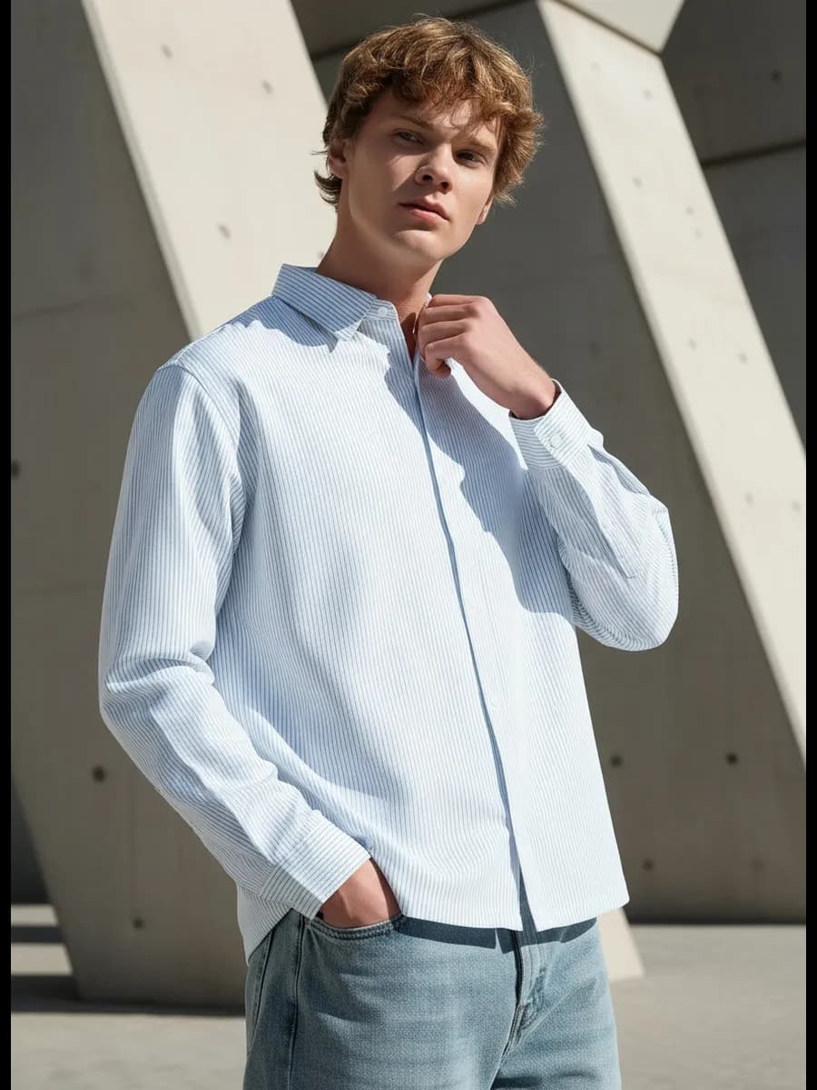 Классическая рубашка в полоску