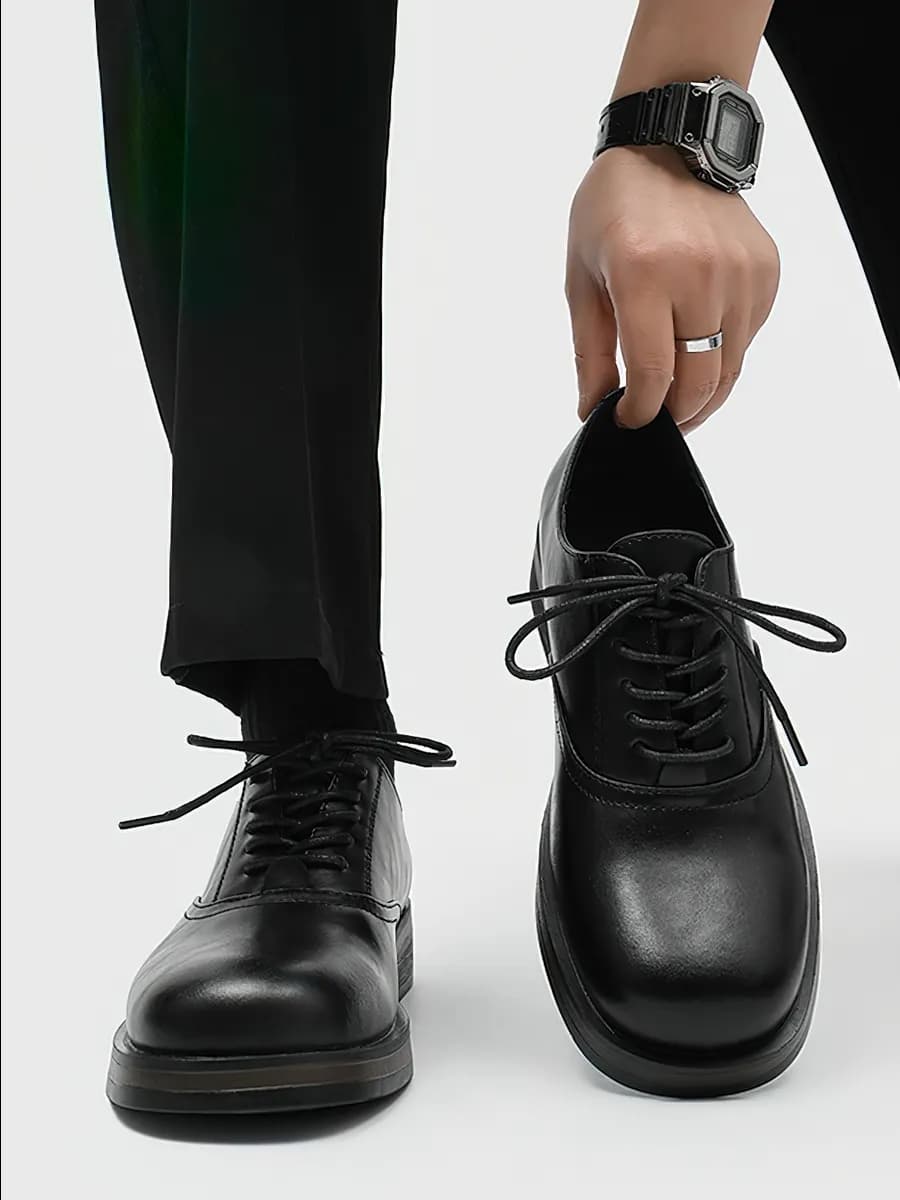 Туфли кожаные оксфорды - фото 1