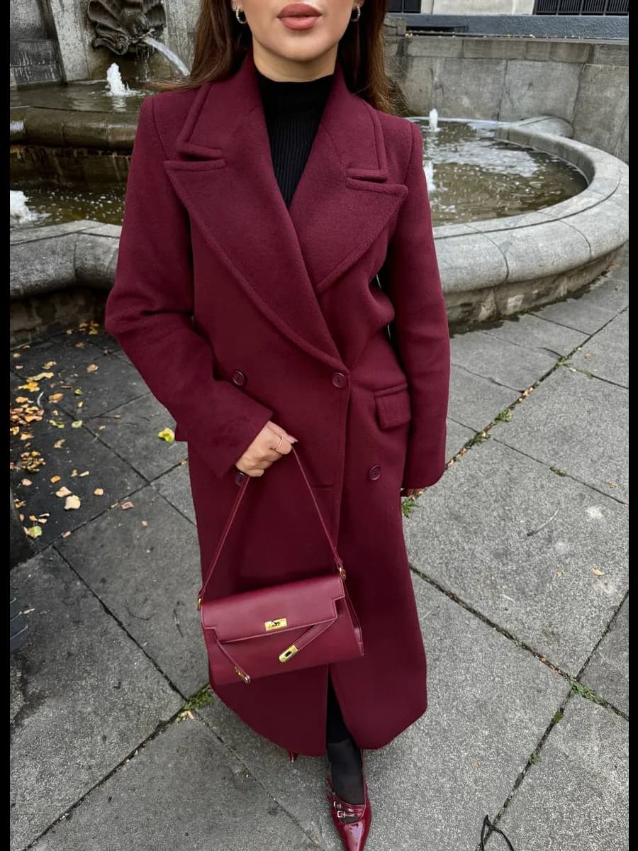 Пальто демисезонное длинное