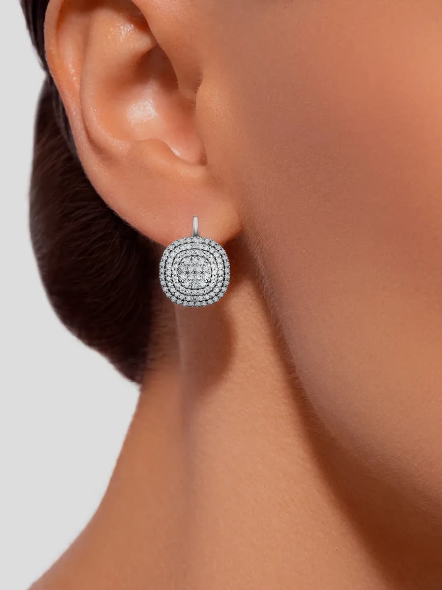 Серьги из серебра 925 от Кубачинского ювелирного комбината