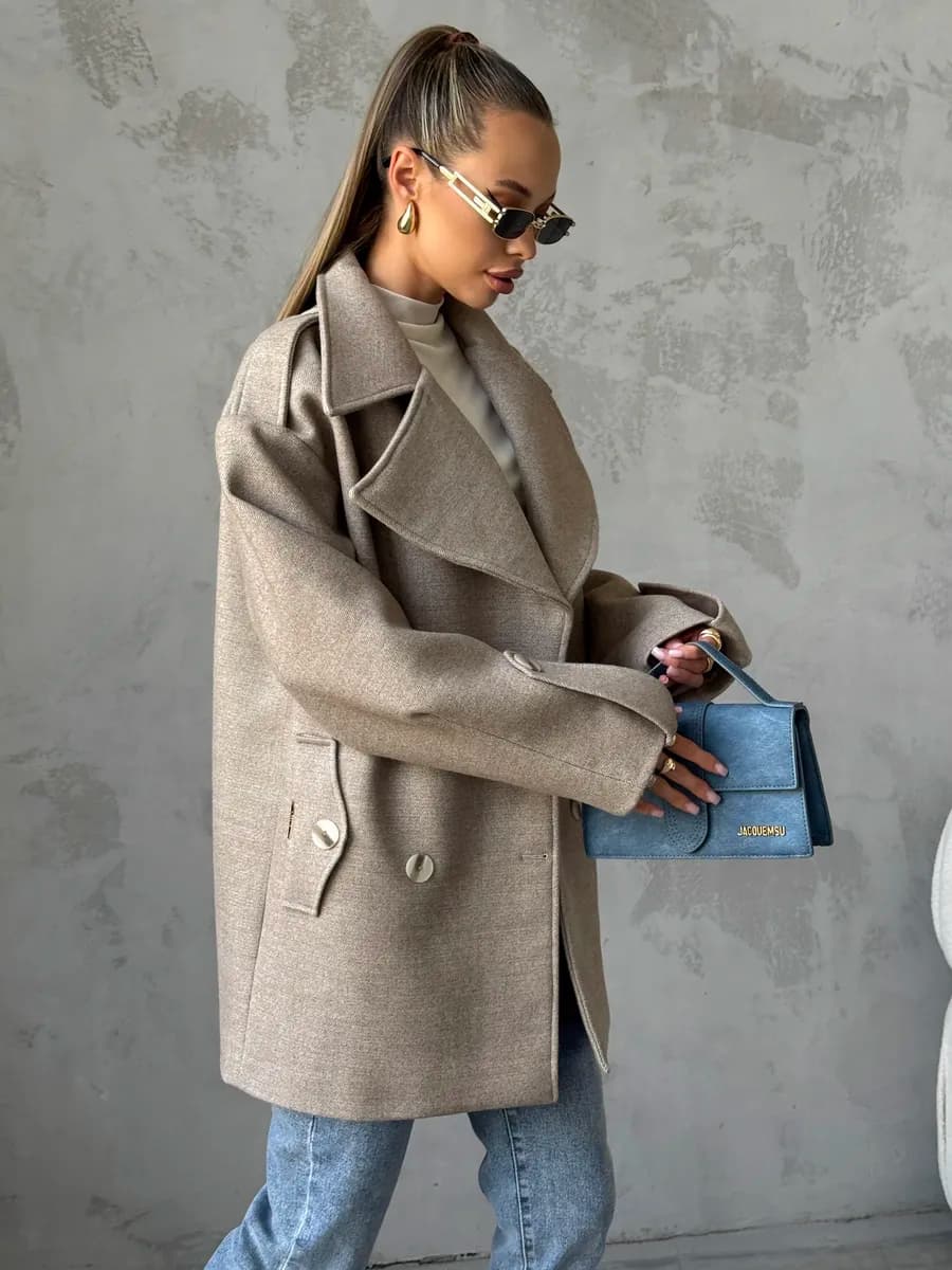 Пальто весна-осень короткое оверсайз