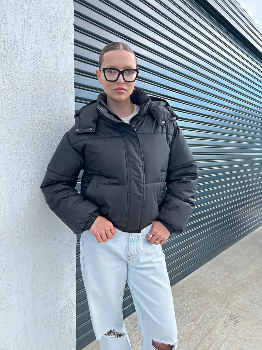 Куртка с капюшоном демисезонная оверсайз