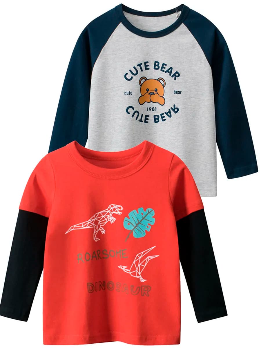 Лонгслив детский с длинными рукавами набор 2 шт