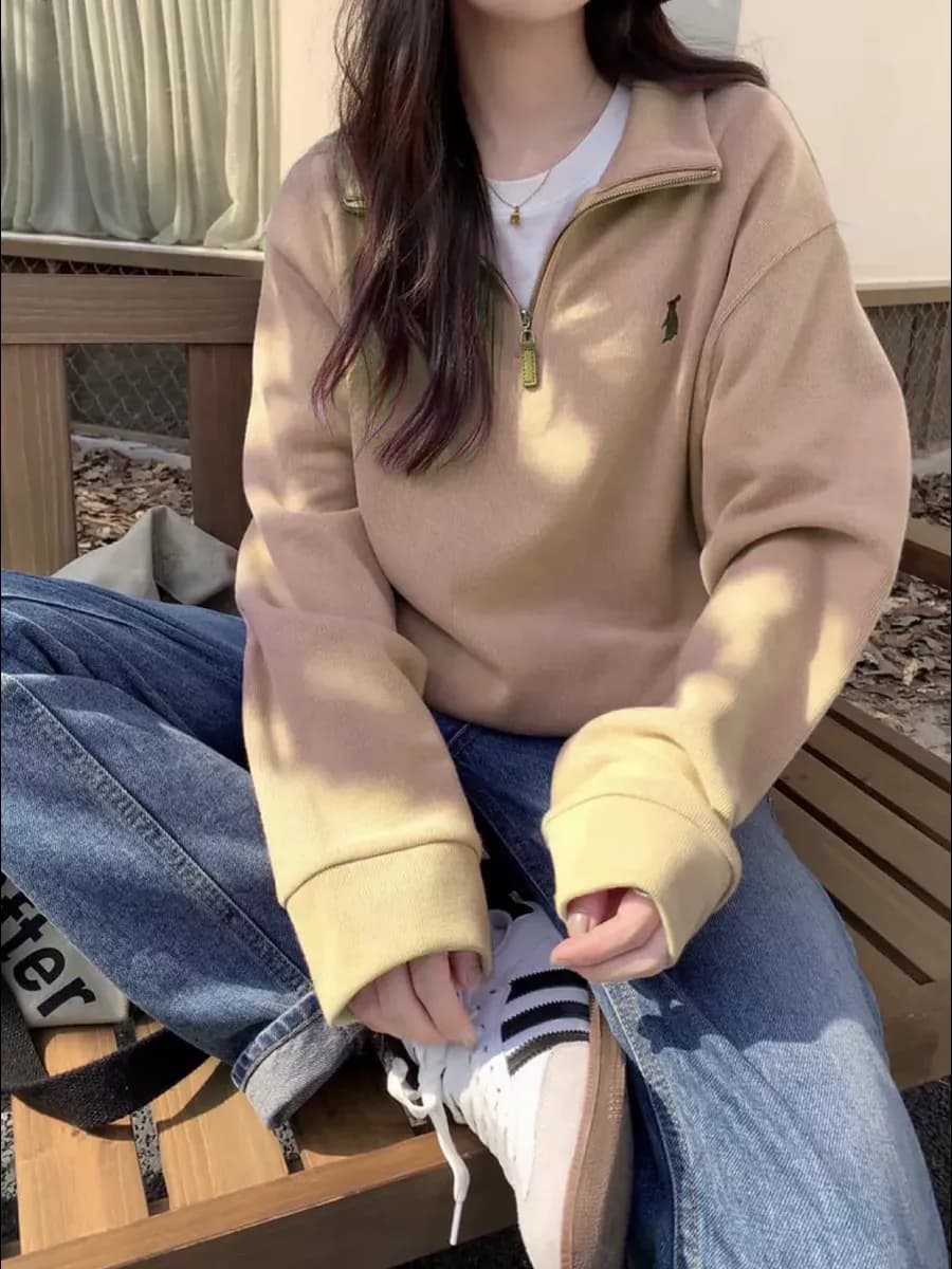 Свитшот на молнии y2k полузамок - фото 1