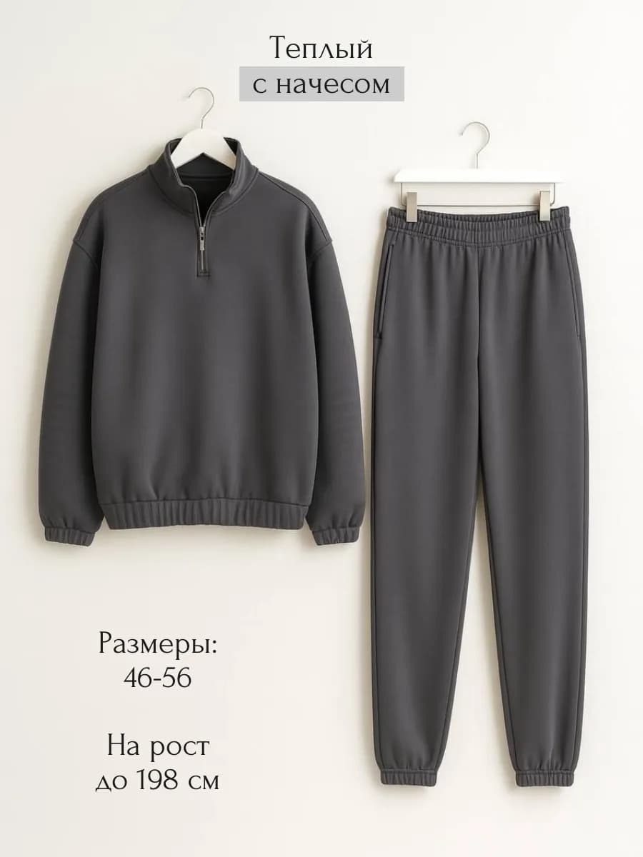 Спортивный костюм теплый с начесом барашек без капюшона