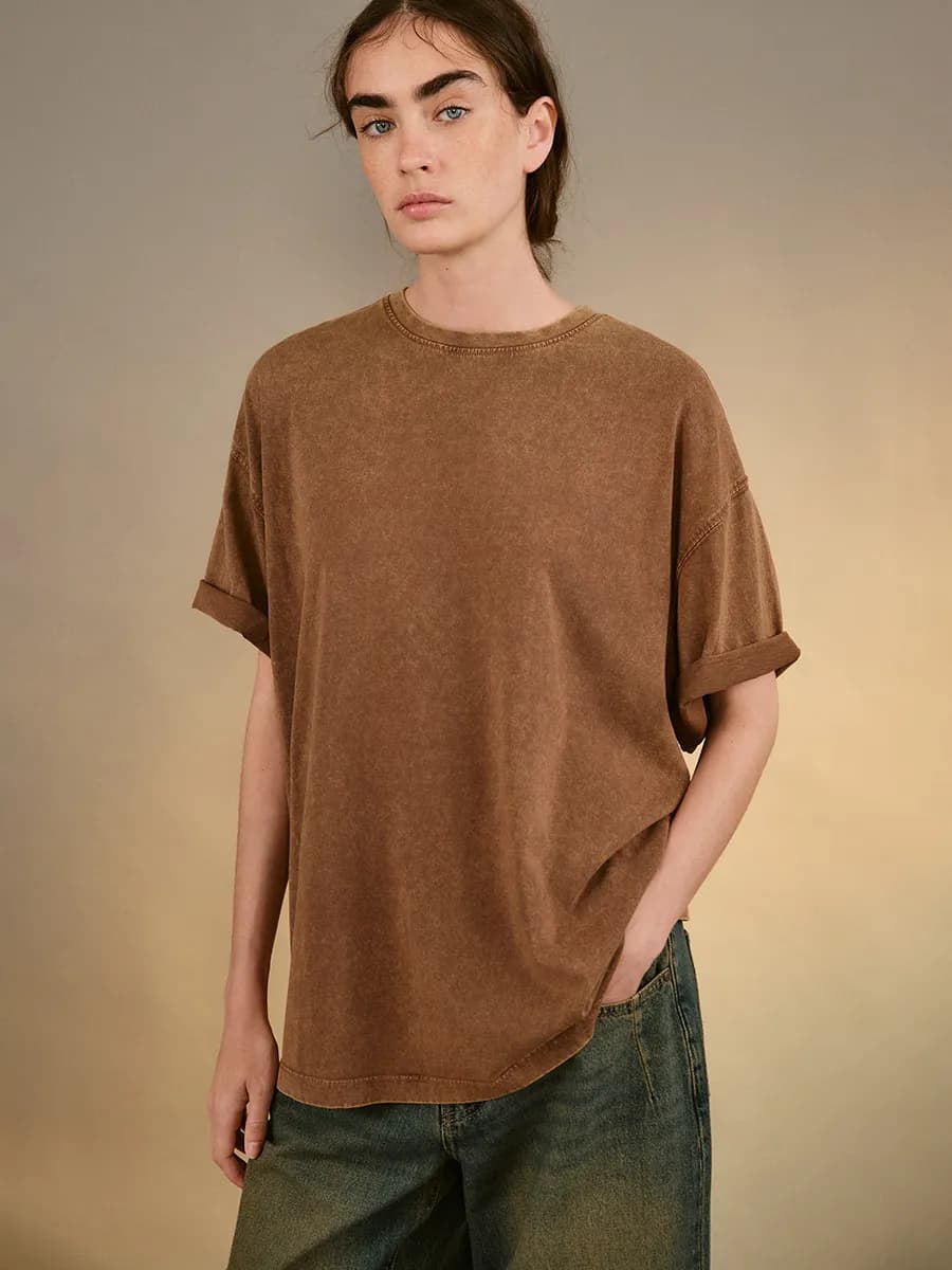 Футболка оверсайз с вареным эффектом