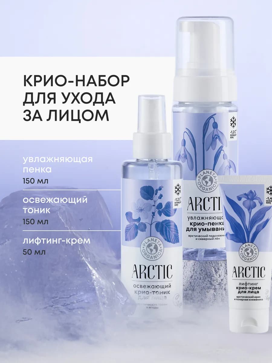 Уходовый набор для лица лифтинг крем, пенка и тоник