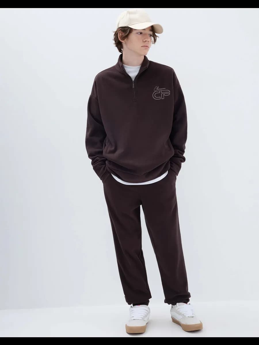 Коричневые спортивные брюки Jogger из флиса