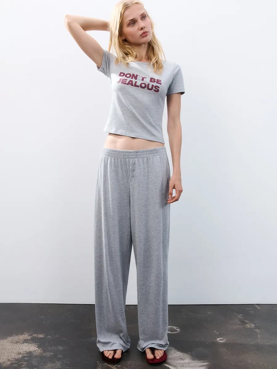 Брюки домашние из хлопкового трикотажа