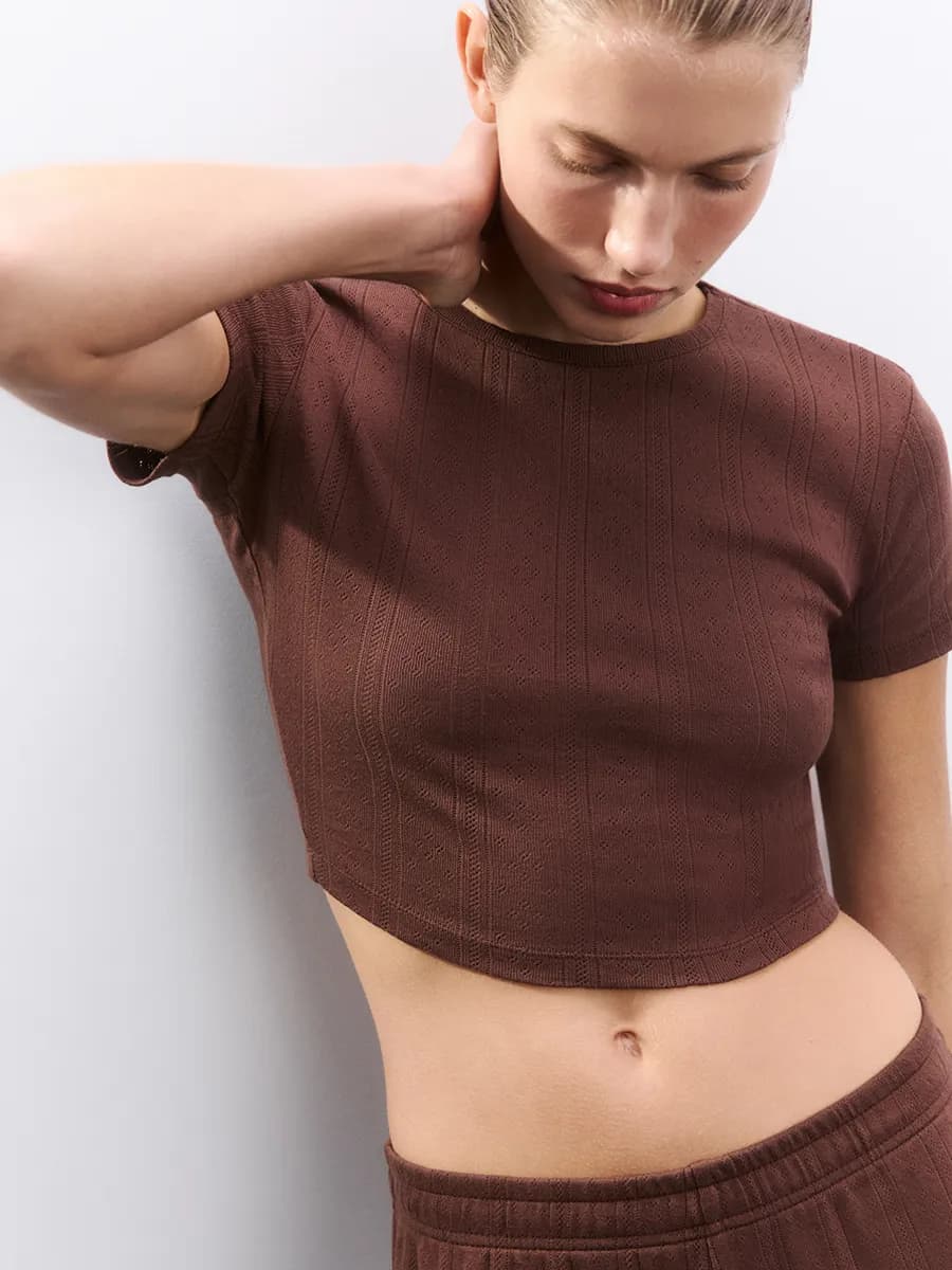 Топ-футболка домашний из хлопка