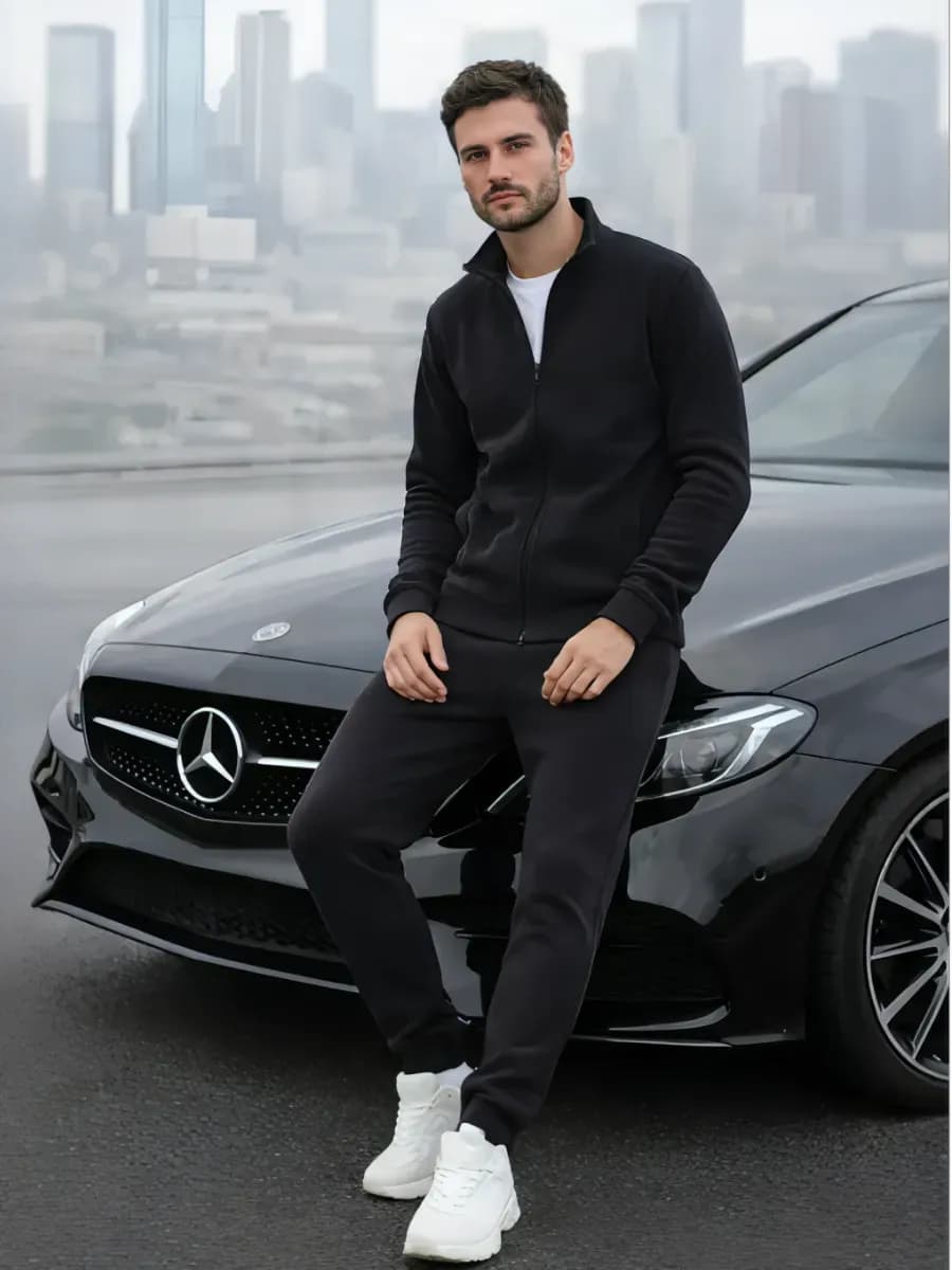 Спортивный костюм теплый на молнии мужской