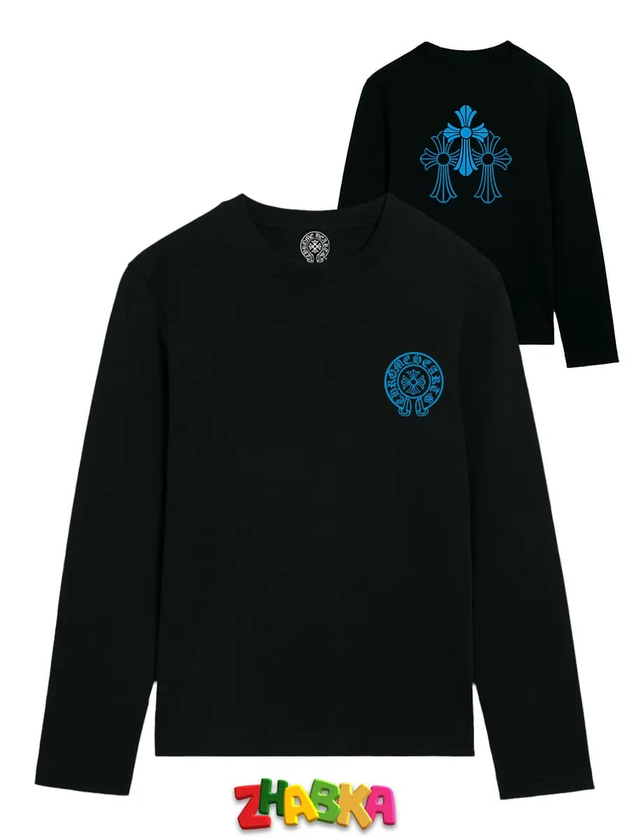 лонгслив с принтом оверсайз chrome hearts sk8