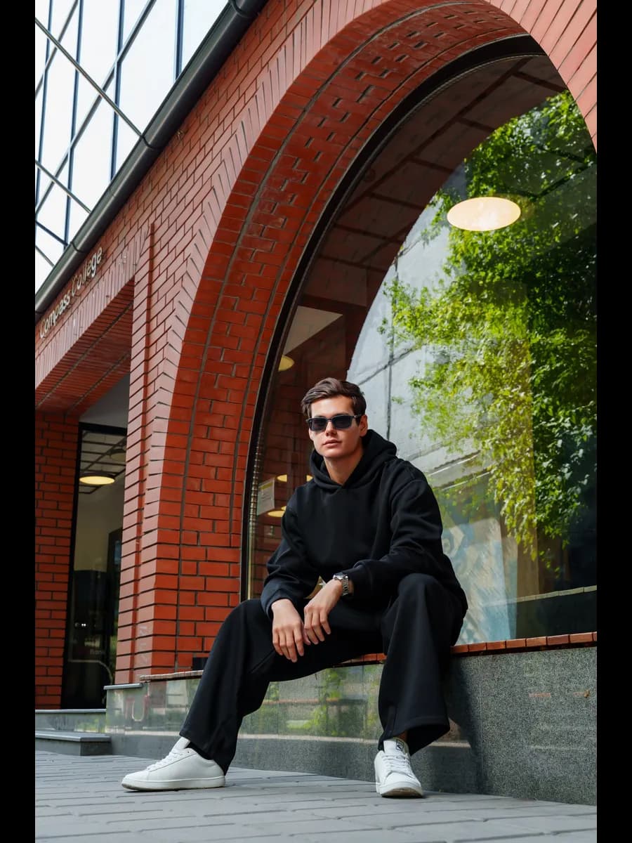 Костюм спортивный оверсайз теплый без начеса