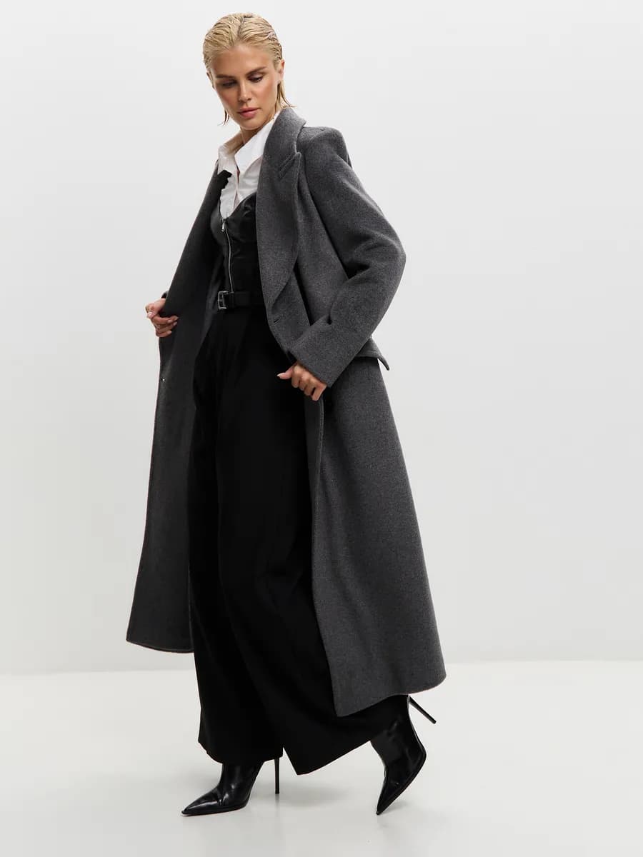 Пальто демисезонное длинное