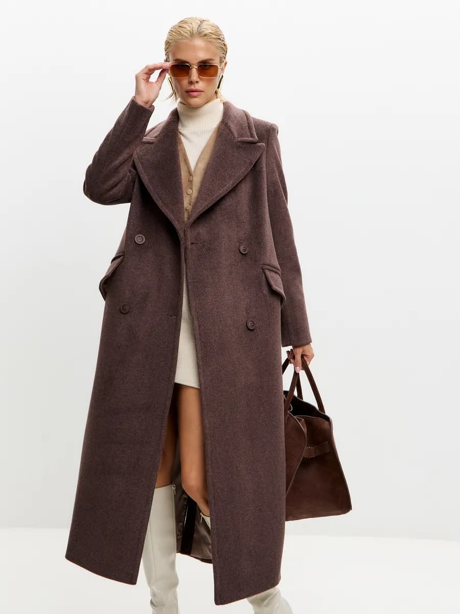 Пальто демисезонное длинное