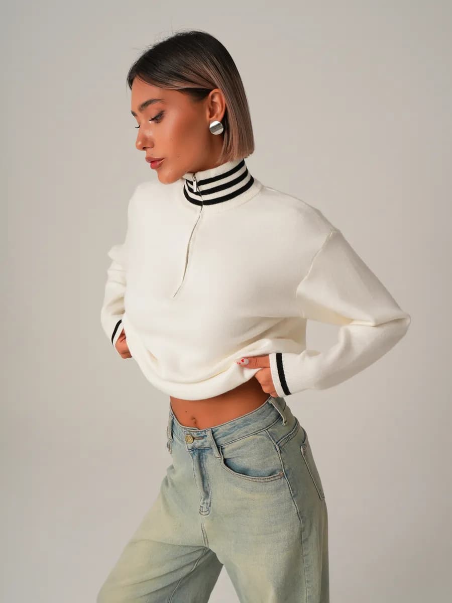 Джемпер на молнии - фото 1