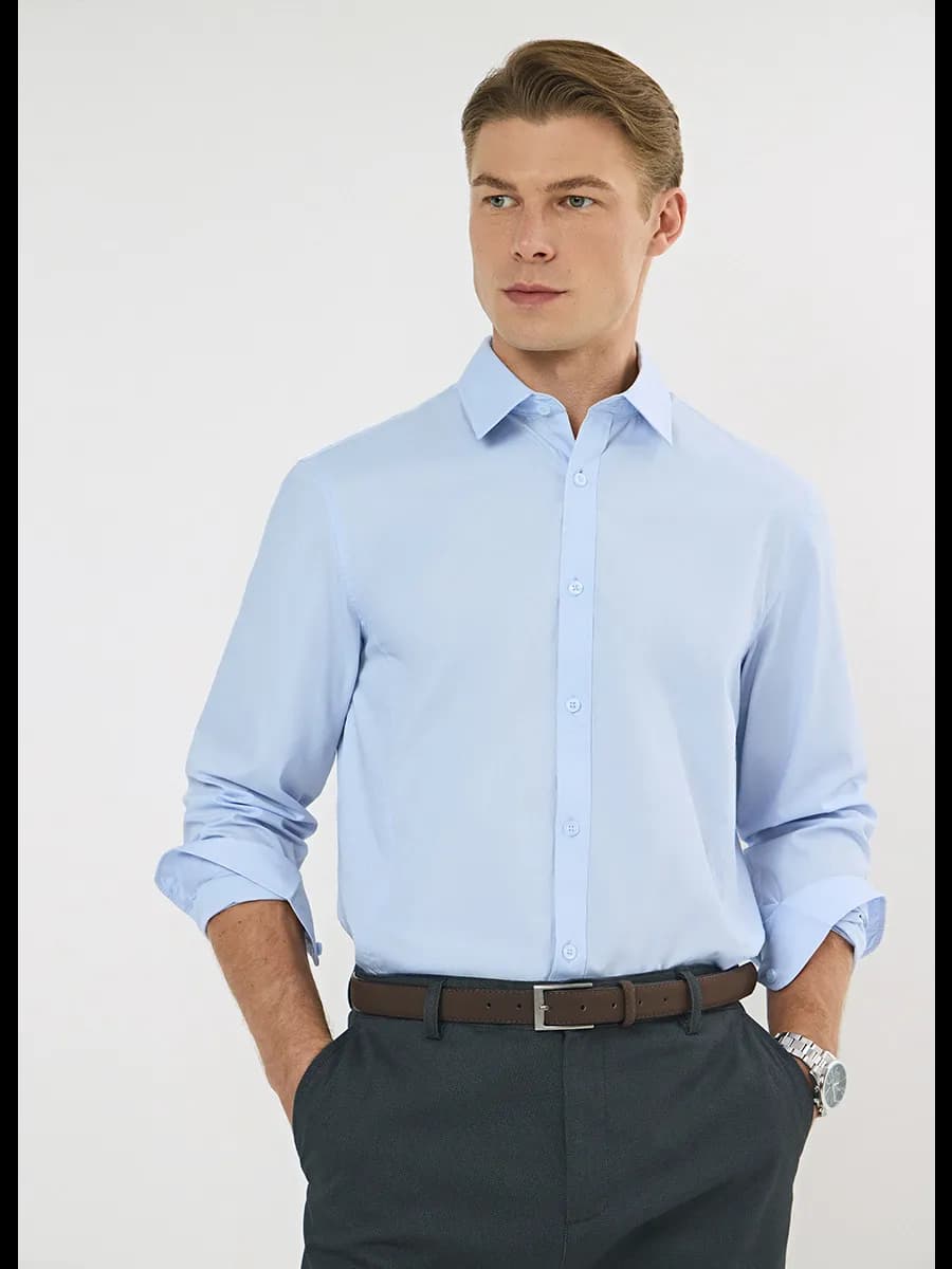 Классическая рубашка с длинным рукавом