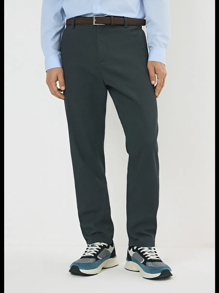 Брюки прямые со съемным ремнем