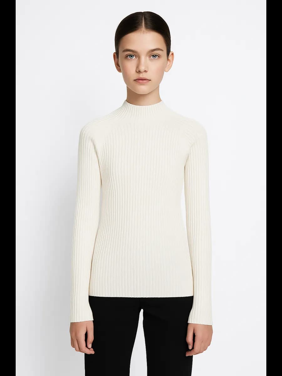 Вязаный джемпер водолазка для подростка - фото 1