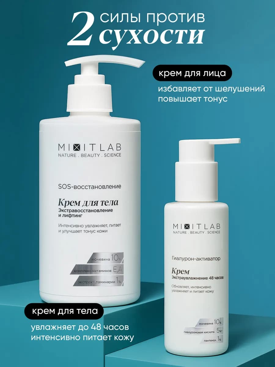 Увлажняющий крем для лица, тела, рук и ног с мочевиной LAB W… - фото 1