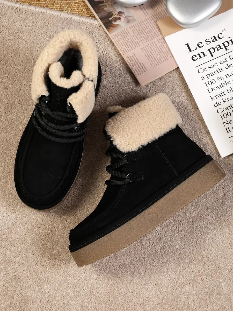 Угги женские зимние натуральная замша на платформе