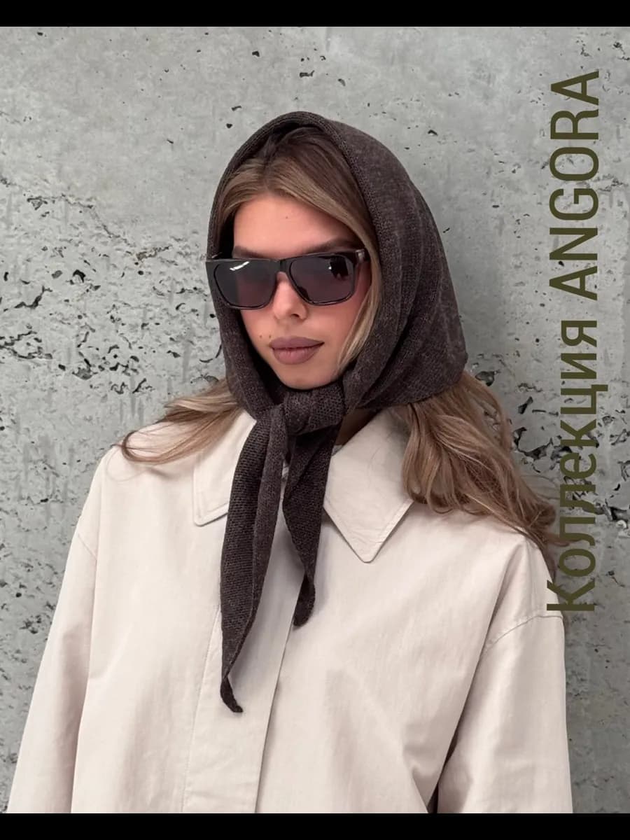 Косынка мини вязаная