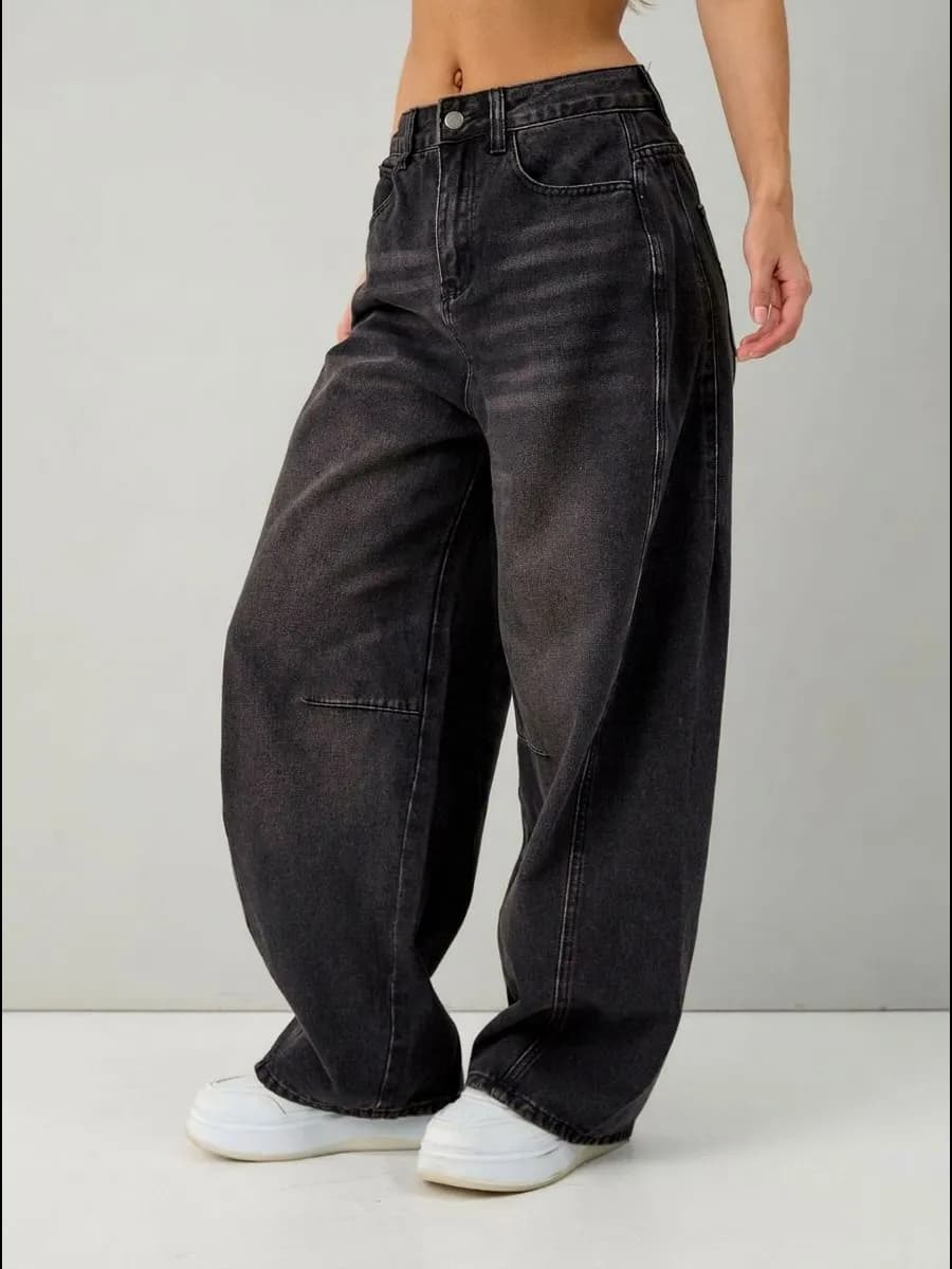 Широкие джинсы багги трубы