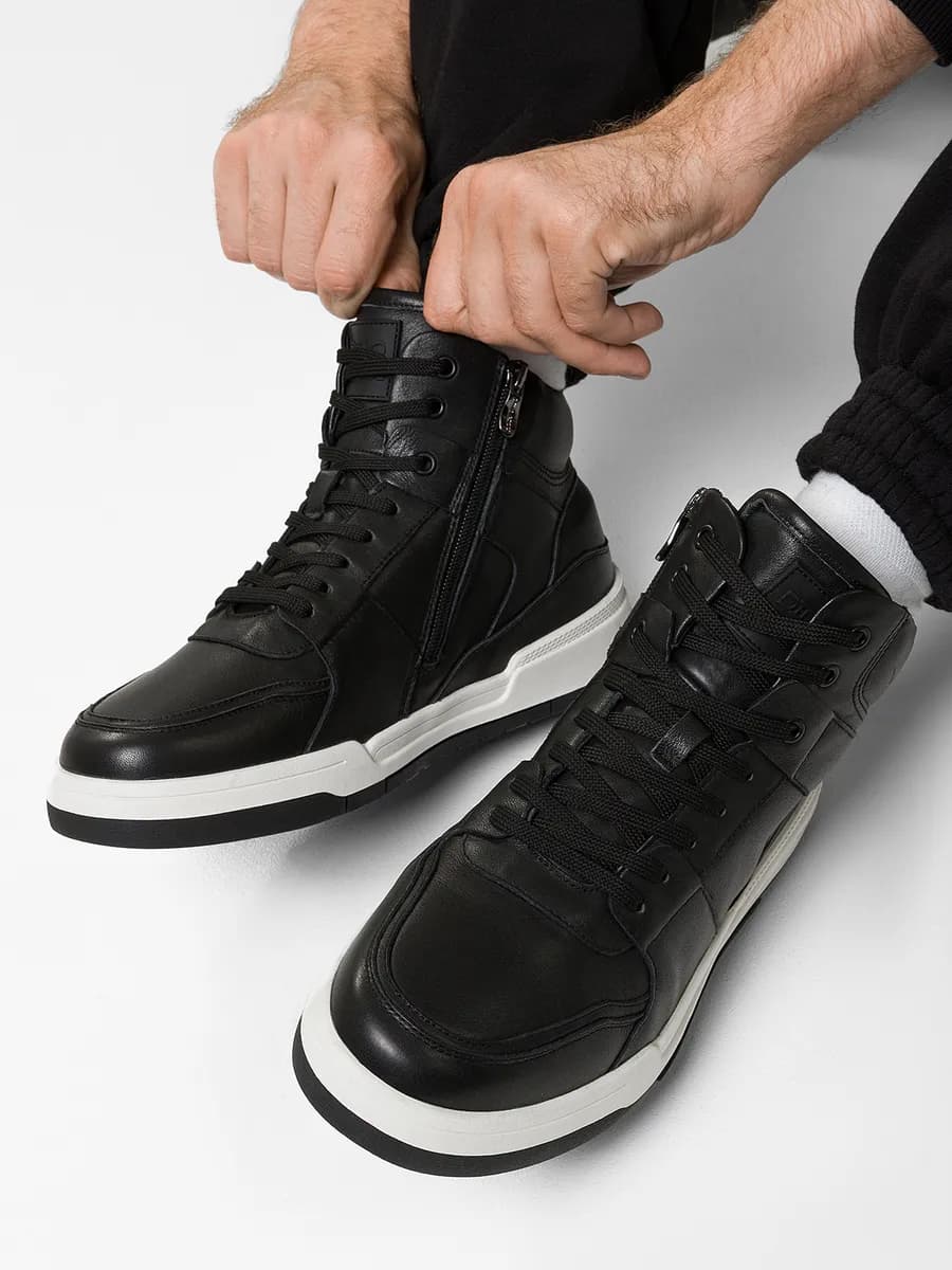 Кеды высокие демисезонные натуральная кожа