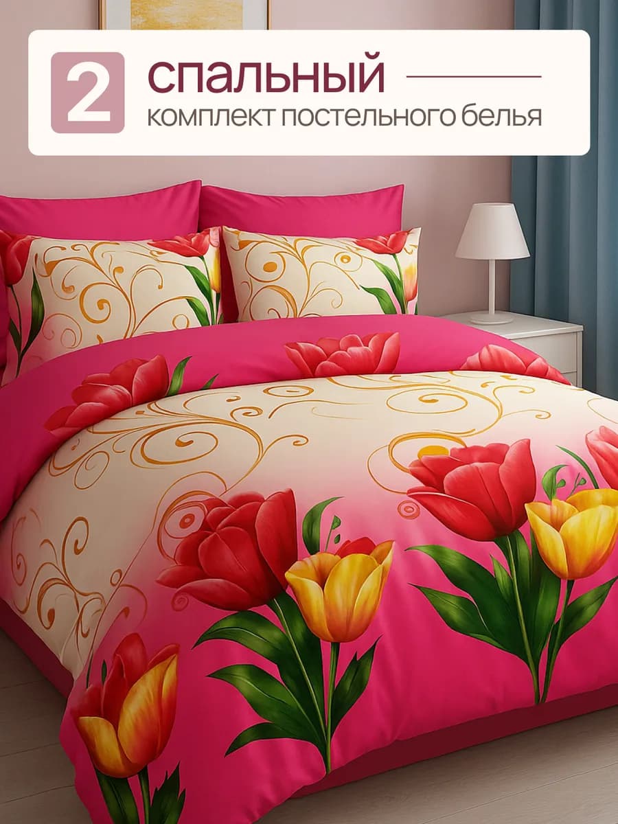 Постельное белье 2 спальное, наволочки 70х70