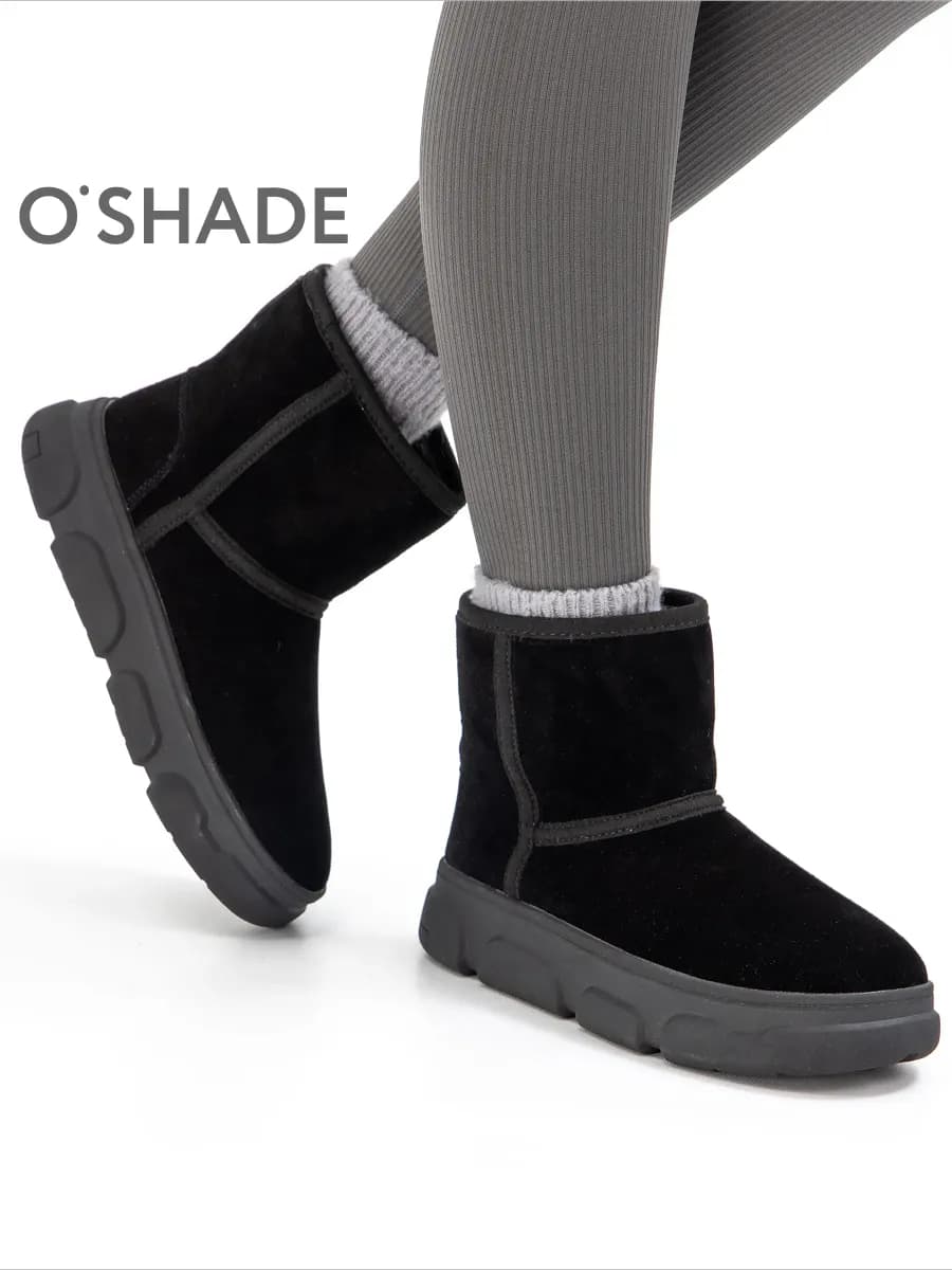 O'SHADE Зимние угги женские натуральные черные
