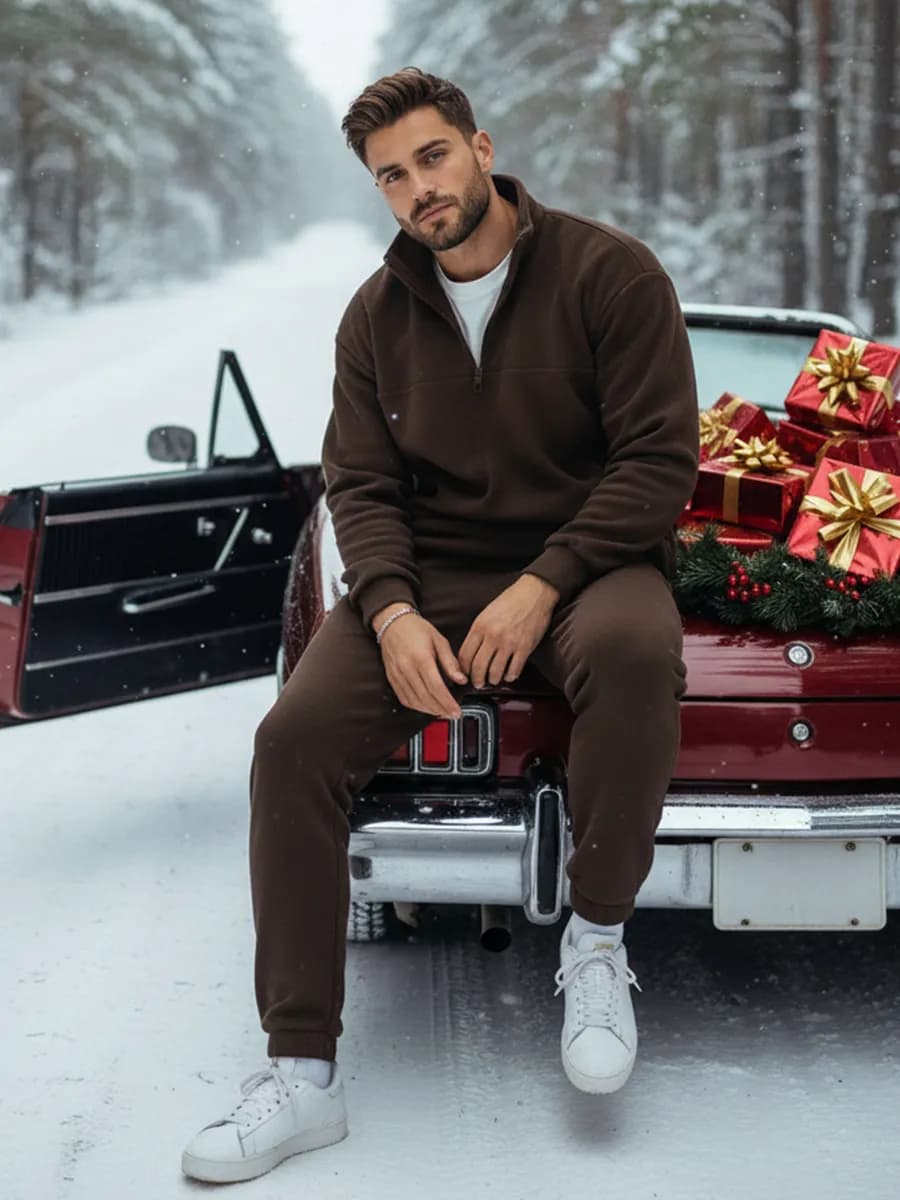 Спортивный костюм флисовый на молнии