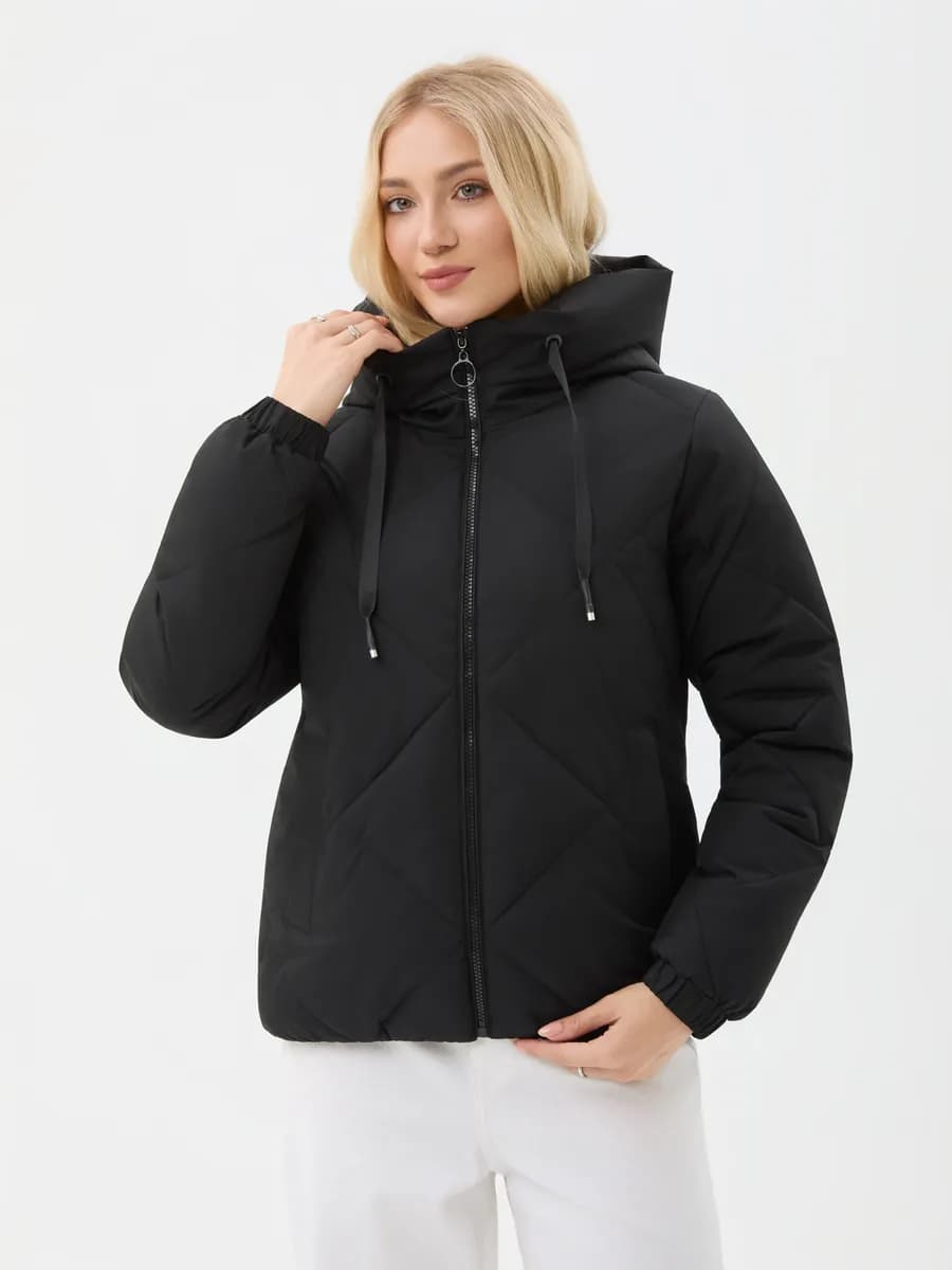 Куртка демисезонная с капюшоном короткая зефирка