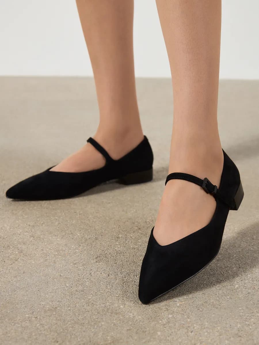 Туфли на низком каблуке натуральная кожа