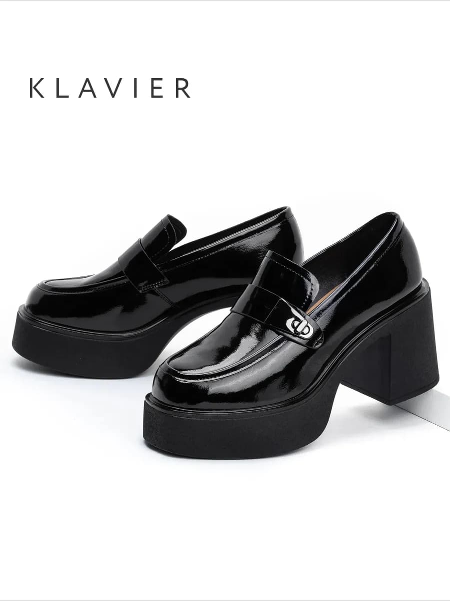 Туфли на платформе женские черные