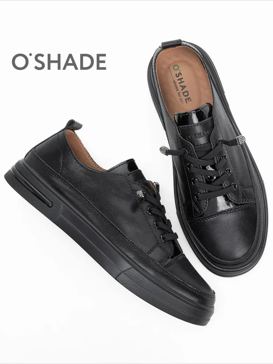 Кеды женские натуральная кожа черные