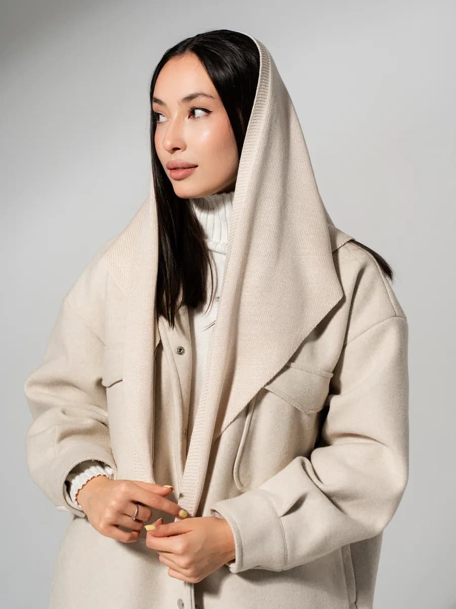 Косынка-платок на шею вязаная