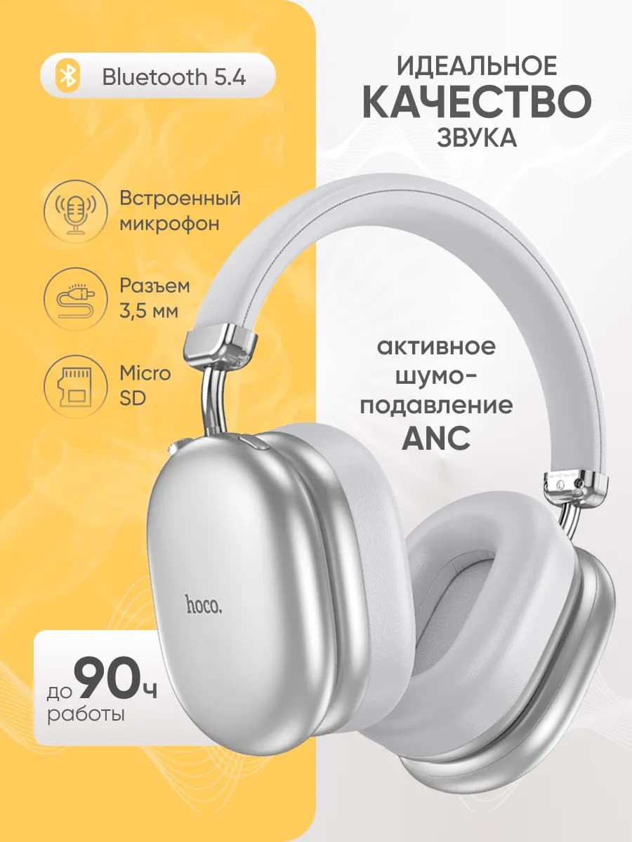 Наушники беспроводные большие с микрофоном блютуз