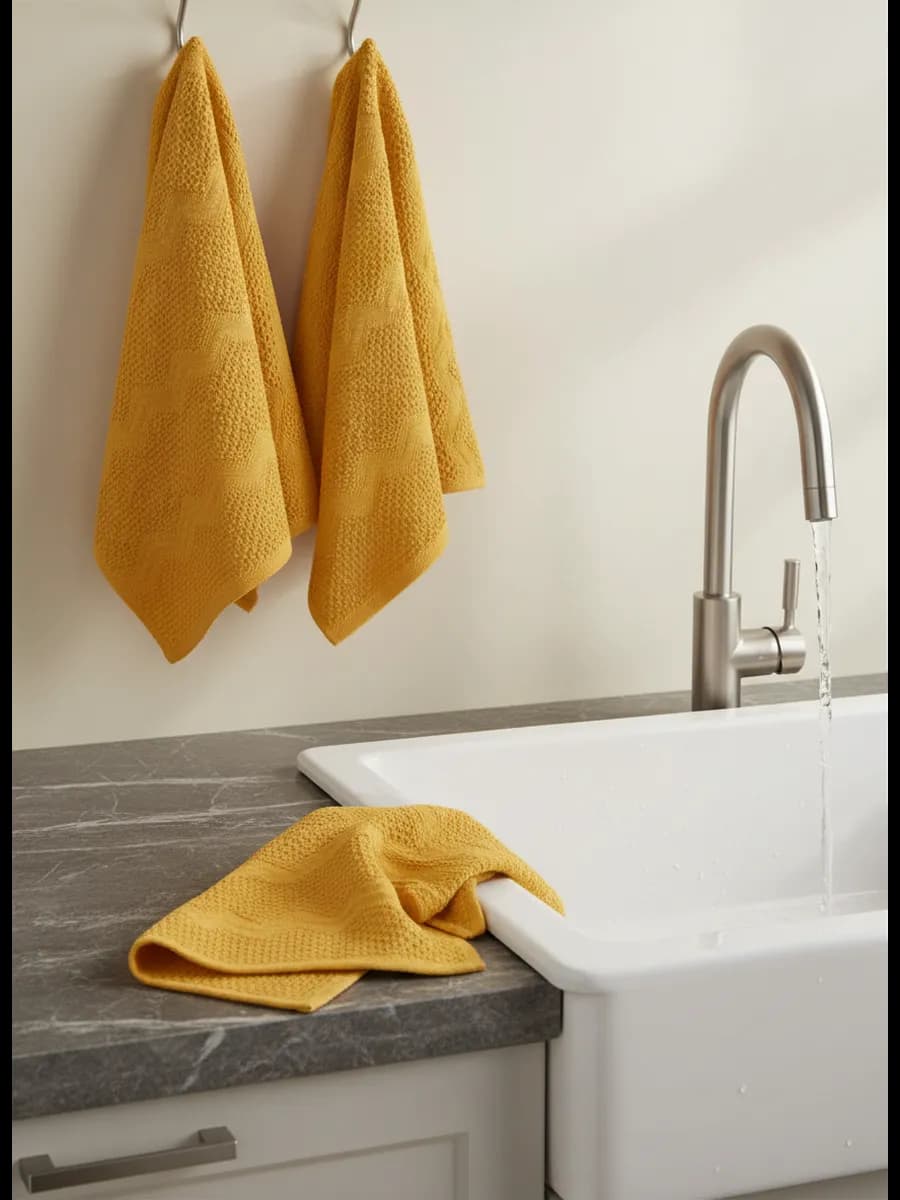 Полотенце кухонное вафельное, для рук набор 3 шт