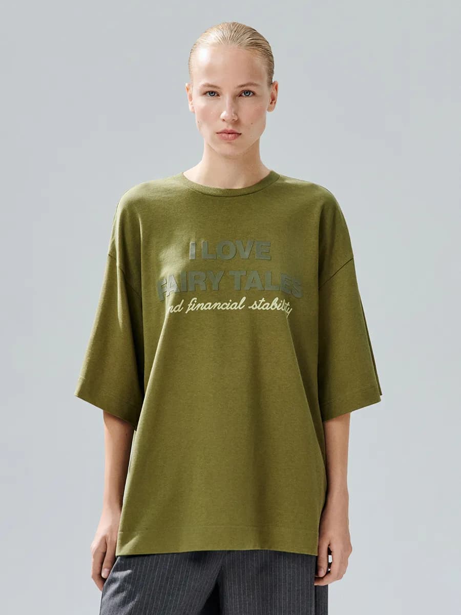 Футболка оверсайз с принтом