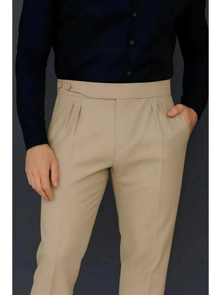 Брюки классические с итальянским поясом